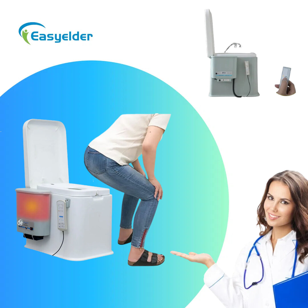 Easyelder Туалетный стул с подогревом воды , Теплый душ, 3 режима температуры, Бесшумный