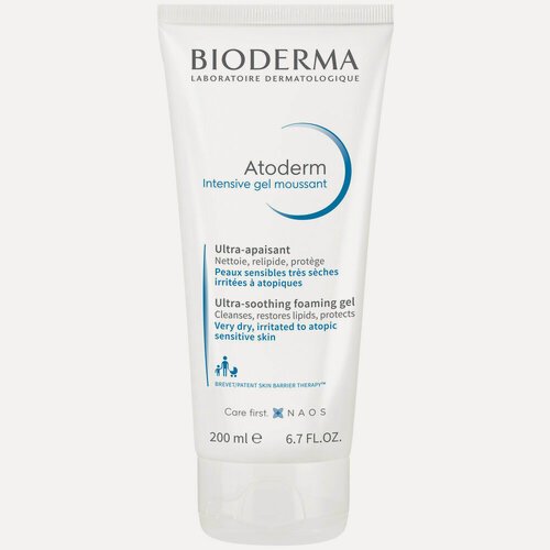 Изображение товара Гель Bioderma Atoderm Intense, для лица и тела, успокаивающий, для атопичной и сухой кожи, 200мл