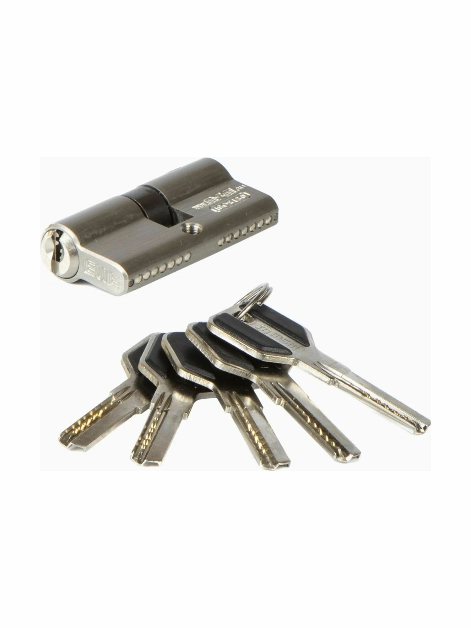 Цилиндровый механизм перфорированный ключ-вертушка CW60mm SN (Матовый никель) MSM