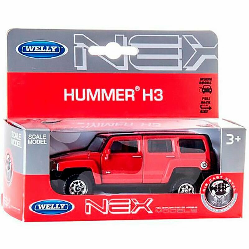 Машинка WELLY 1:38 Hummer H3, пружинный механизм