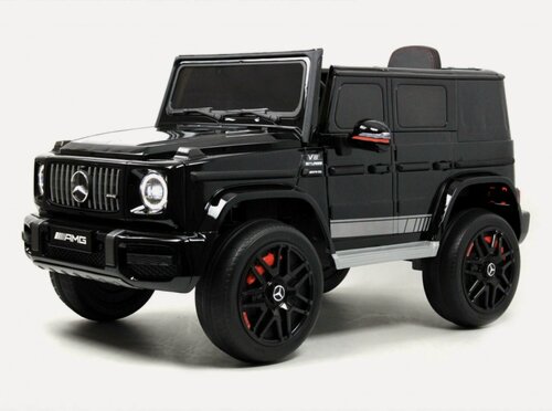 Изображение товара Детский электромобиль RiverToys Mercedes-AMG G63 K999KK (лицензионная модель) с пультом черный глянец