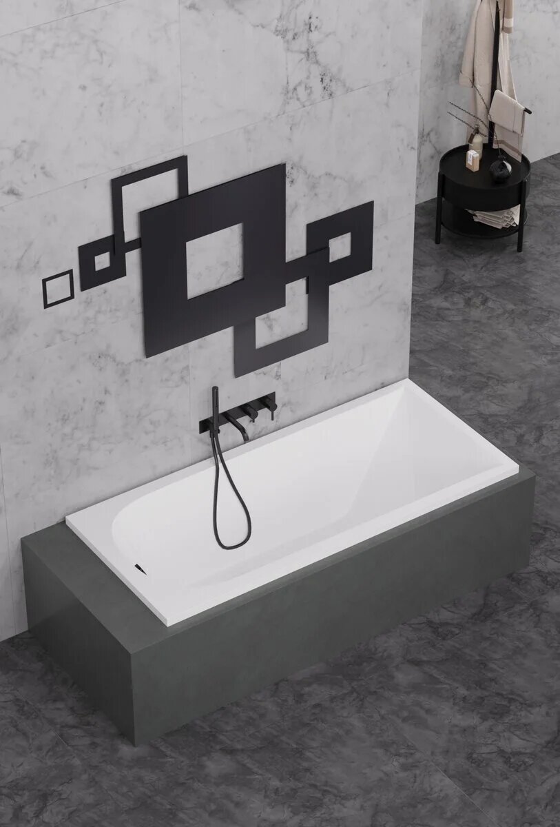 Акриловая ванна Alba Spa Impero 170х75 см, белая глянцевая - фото №3