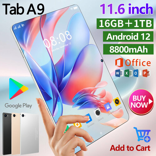 TAB A9 игровой планшет с клавиатурой 116 дюйма 8800 мАч Android13 16 ГБ1 ТБ 10000₽