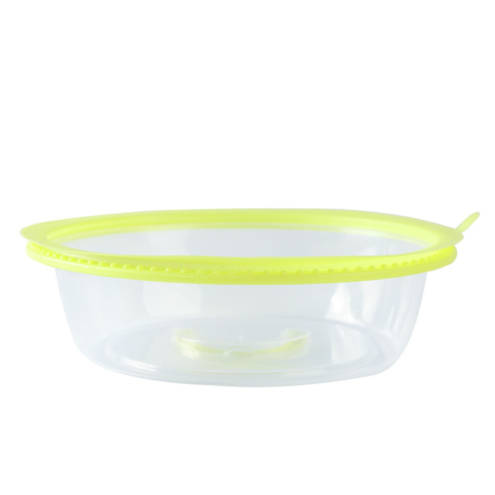 Microwave Heating Sealing Cover Transparent PP Stackable Temperature Keeping Plate Serving for Kitchen Yellow