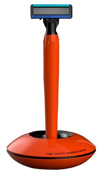 Набор для бритья Huanxing Stellar Black Hole H906-6 Orange с аксессуарами, оранжевый, стильный дизайн.