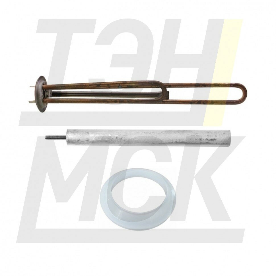 Комплект ТЭН 2 кВт (2000 Вт) RF для водонагревателя Ballu Zanussi трубка под термостат D10 + прокладка + анод 20064K