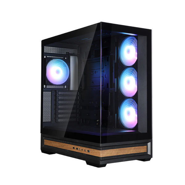 Zalman корпус ZALMAN P40 NAMU, ATX, BLACK, WINDOW, WOODEN ELEMENTS, 2xCombo(2.5” or 3.5”), 1xUSB TYPE-C, 2xUSB3.0, SIDE 3x120mm ARGB, REAR 1x120mm ARGB