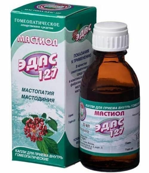 Эдас-127 Мастиол капли для приема внутрь гомеопатические флакон 25 мл