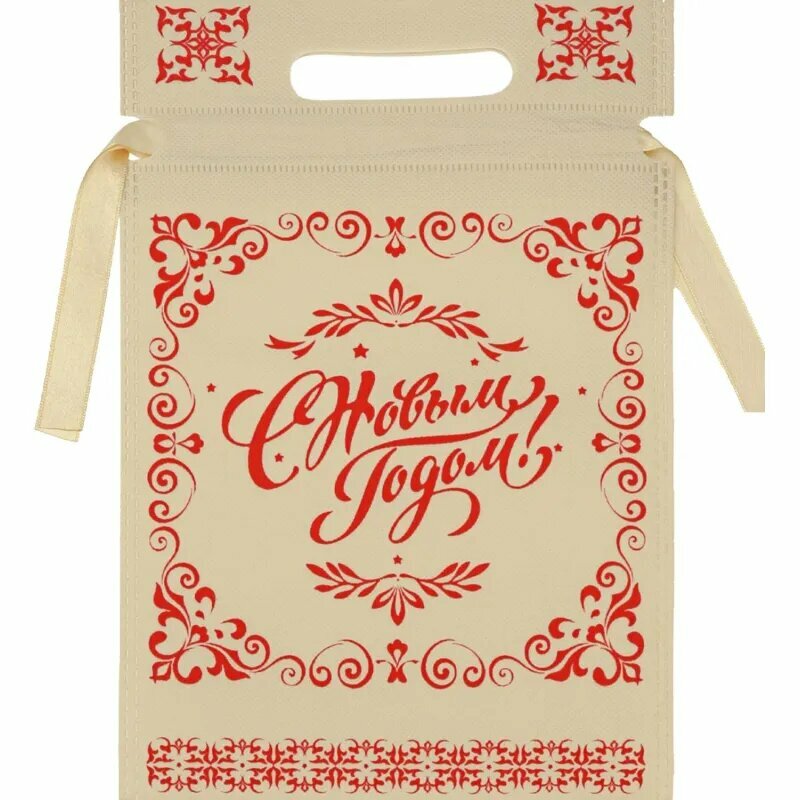 Мешочек для подарков Расписной узор 20x30см красный НУ-6245 2339264