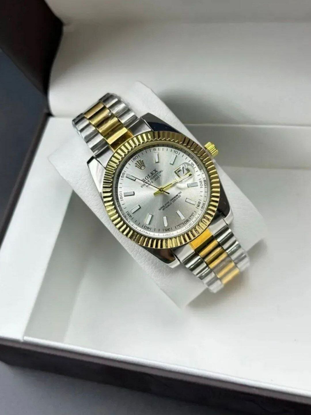 Наручные часы, золотистый/белый — фото 1