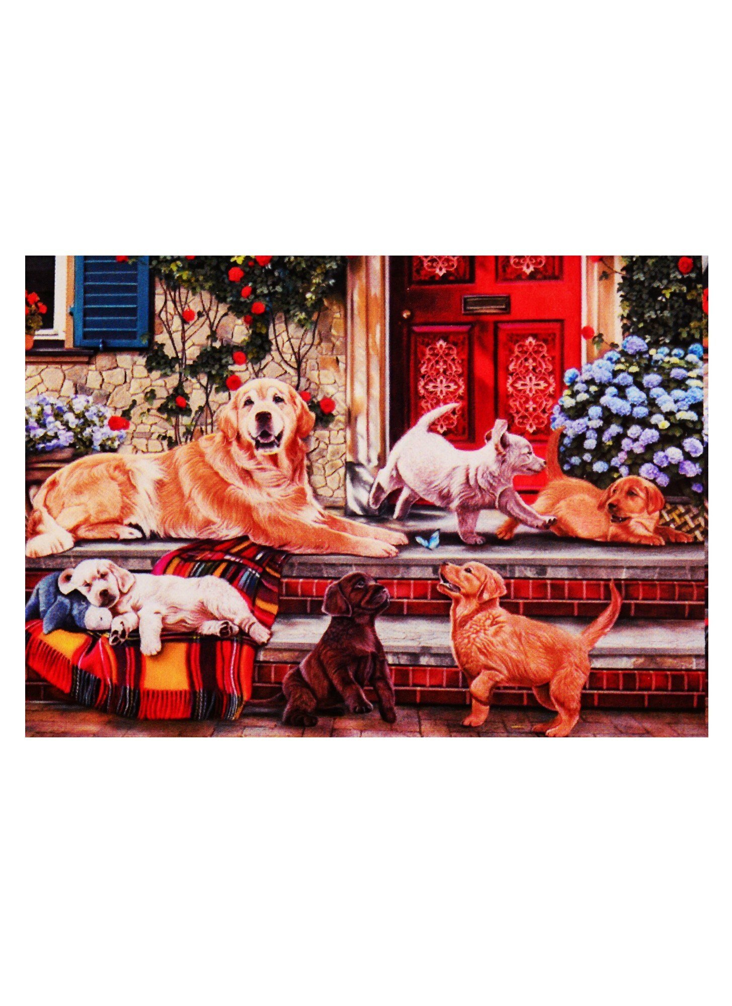 Набор для творчества Рыжий Кот Алмазная мозаика Семья Лабрадоров (класс.) 30х40см с подр с полн. заполн. (34цв.) ST984