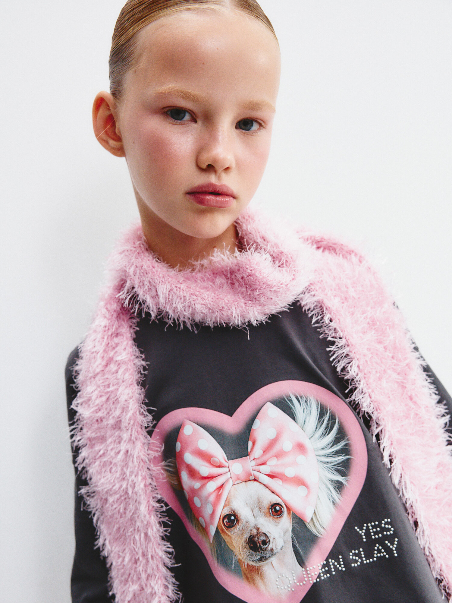 Шарф Sela для девочек one size розовый