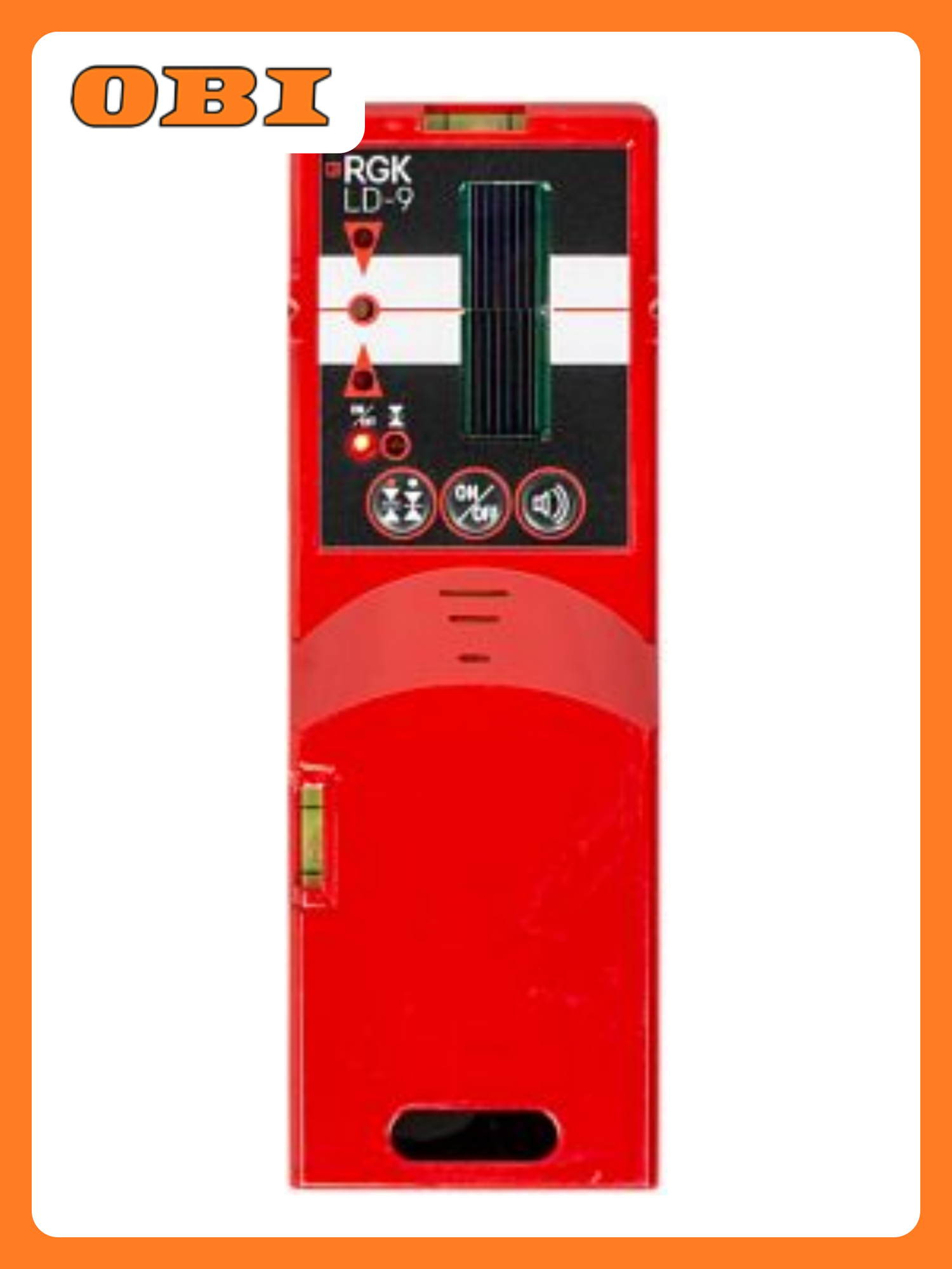 Приемник излучения RGK LD-9 для лазерных нивелиров красный луч водонепроницаемый