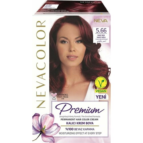 Крем-краска для волос Nevacolor Premium № 5.66 Рубиново-красный х3шт крем краска для волос nevacolor premium 7 20 аметист фиолетовый х3шт