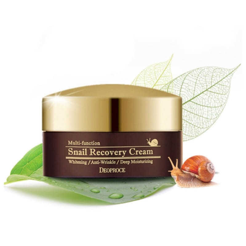 DEOPROCE Восстанавливающий крем для лица с муцином улитки Snail recovery cream, 100 g Оригинал.