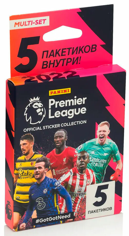 Блистер Английская Премьер-лига. Сезон 2021-22 (5пак,25нак) Panini - фото №1