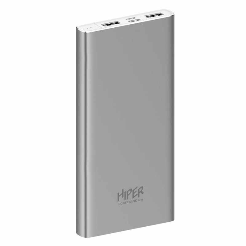 Внешний аккумулятор Hiper Metal 10K 10000mAh 2.4A 2xUSB серебристый (METAL 10K SILVER) - фото №14