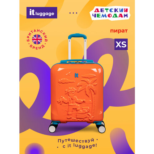 Чемодан-каталка  IT Luggage, ручная кладь, 34х45х20 см, 2 кг, синий, оранжевый