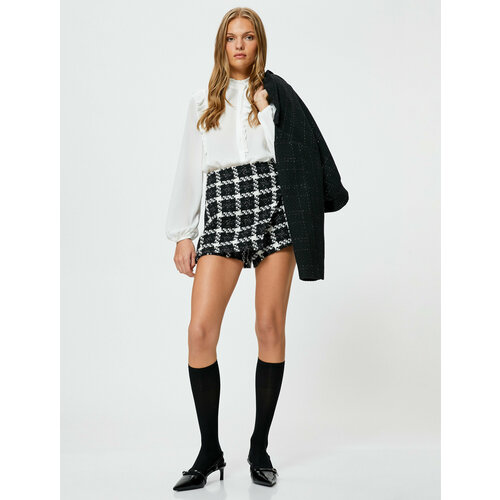 фото Рубашка koton, размер 42, бежевый, белый