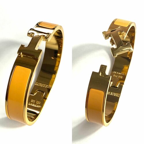 Жесткий браслет Florento, эмаль, 1 шт., размер 15 см, размер one size, желтый, золотистый