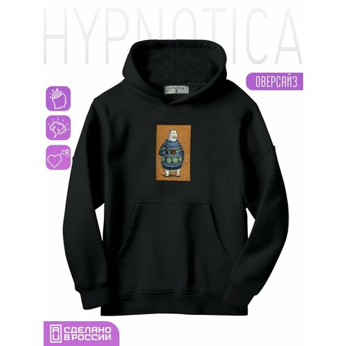 фото Толстовка hypnotica, размер m, черный