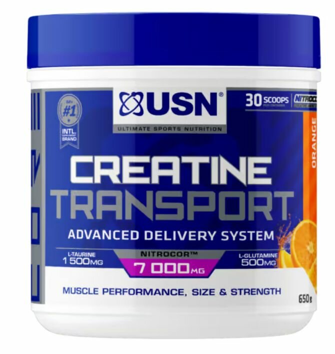 USN Creatine Transport System orange креатин транспорт со вкусом апельсина, порошок, 650 г