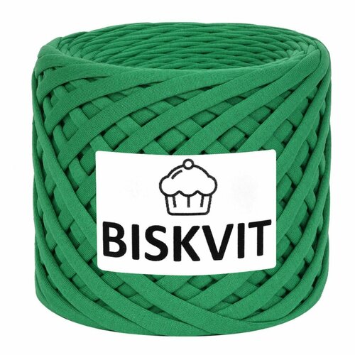 Трикотажная пряжа Biskvit (Бисквит) цвет Грин, 330гр. 100м. (100% хлопок), 1 моток. трикотажная пряжа biskvit бисквит цвет шерлок 330гр 100м 100% хлопок 1 моток