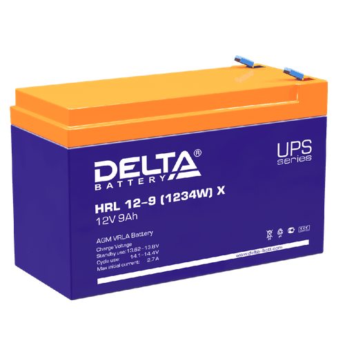 Аккумуляторная батарея для ИБП Delta HRL 12-9, 12V, 9Ah батарея delta hrl 12 9 12 34w 12v 9ah battary replacement apc rbc17 rbc24 rbc110 rbc115 rbc116 rbc124 rbc133