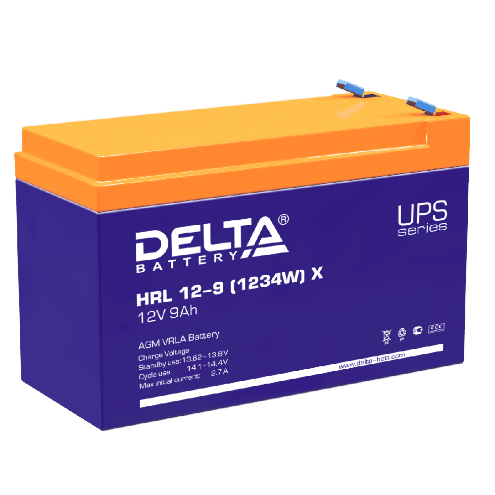 Аккумуляторная батарея для ИБП Delta HRL 12-9, 12V, 9Ah