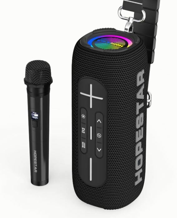 Колонка Bluetooth Mp3 Hopestar P32 Max, беспроводной микрофон, черная