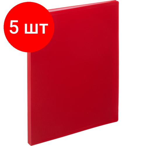 Комплект 5 штук, Папка файловая 40 ATTACHE 055-40Е красный комплект 30 штук папка файловая 40 attache 055 40е красный
