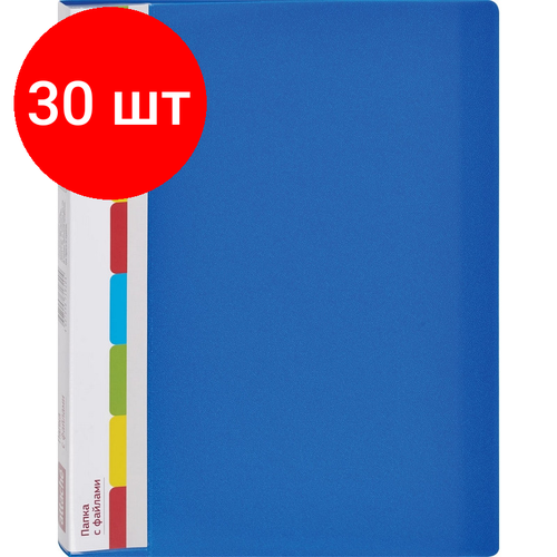 Комплект 30 штук, Папка файловая ATTACHE KT-30/07 синяя