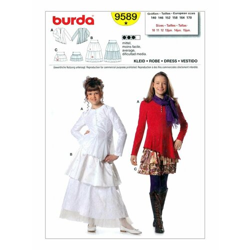 Выкройка Burda 9589 Платье выкройка burda 7352 платье