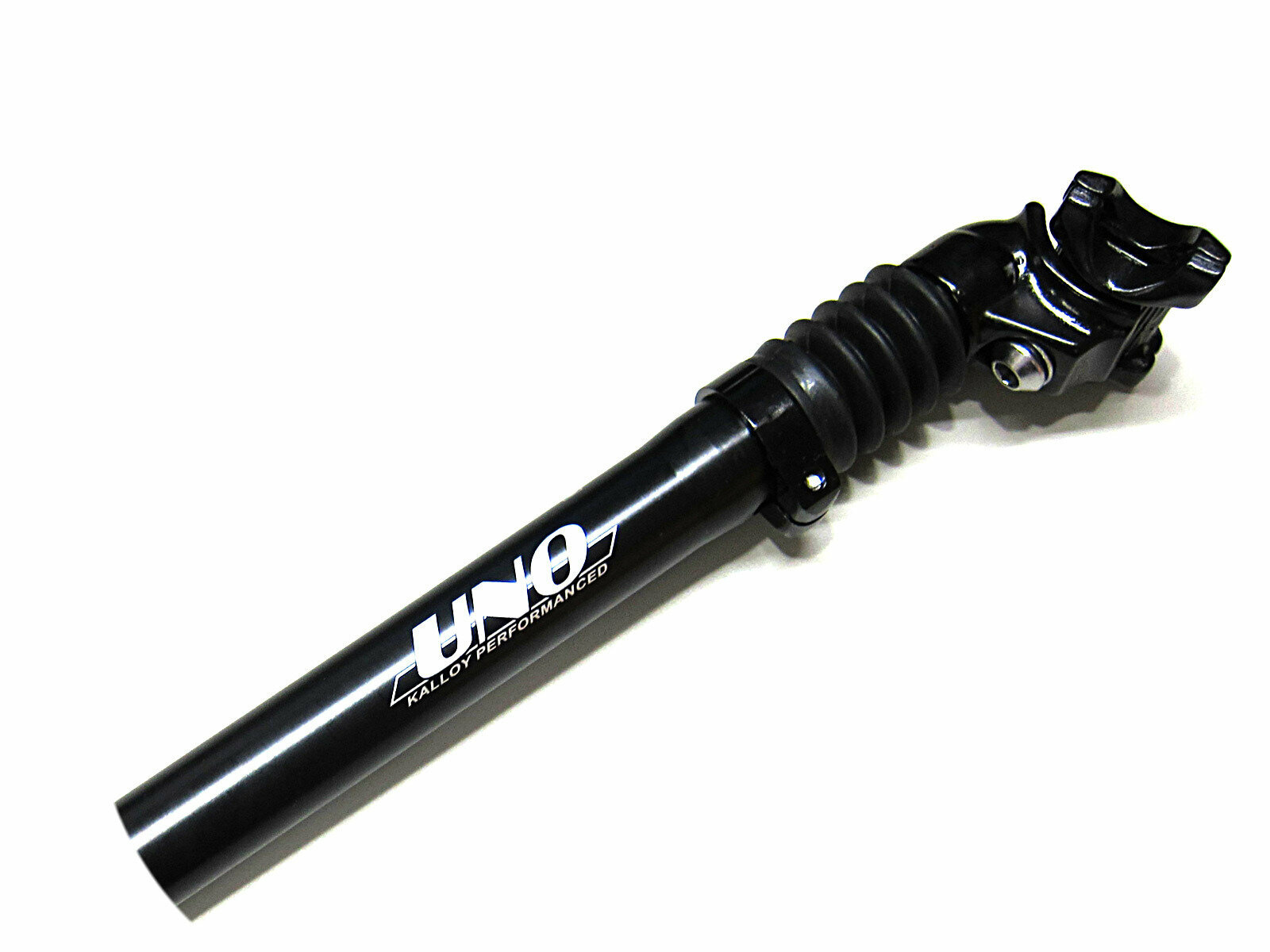 Штырь амортизационный подседельный KL-262/26,4мм регулируемый длина 350мм, черный UNO AUTHOR