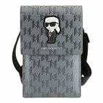 Lagerfeld для смартфонов сумка Wallet Phone Pouch Saffiano Monogram NFT Karl Ikonik Silver - изображение