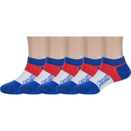 фото Носки борисоглебский трикотаж 5 пар, размер 14-16, синий, мультиколор