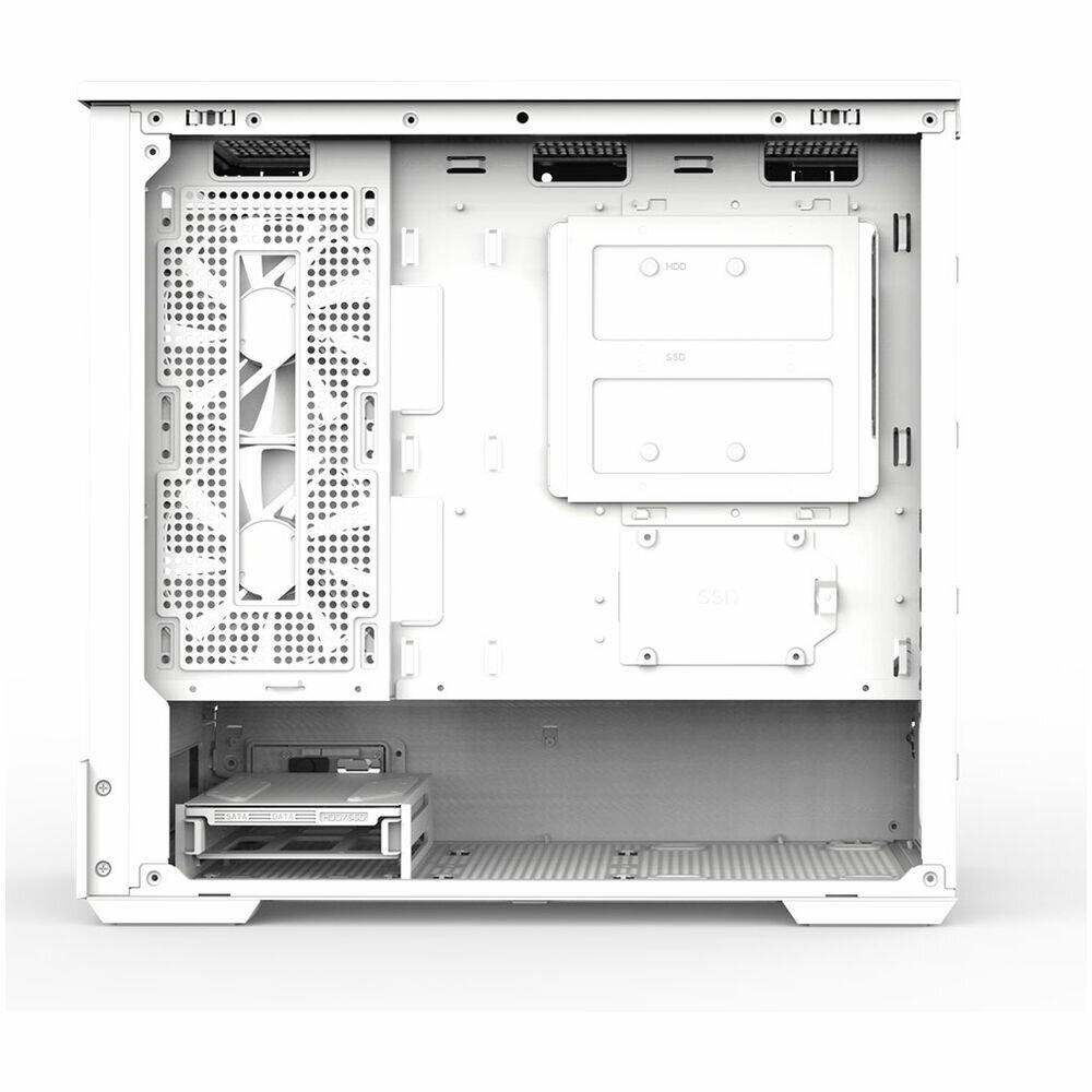 Корпус mATX Zalman белый, без БП, боковая и фронатльная панели из закаленного стекла, USB Type-C, 2*USB 3.0, audio - фото №11