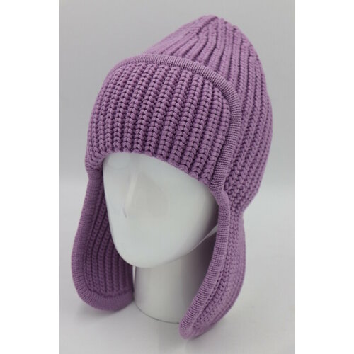 фото Шапка ушанка , размер 54/60, фиолетовый без бренда