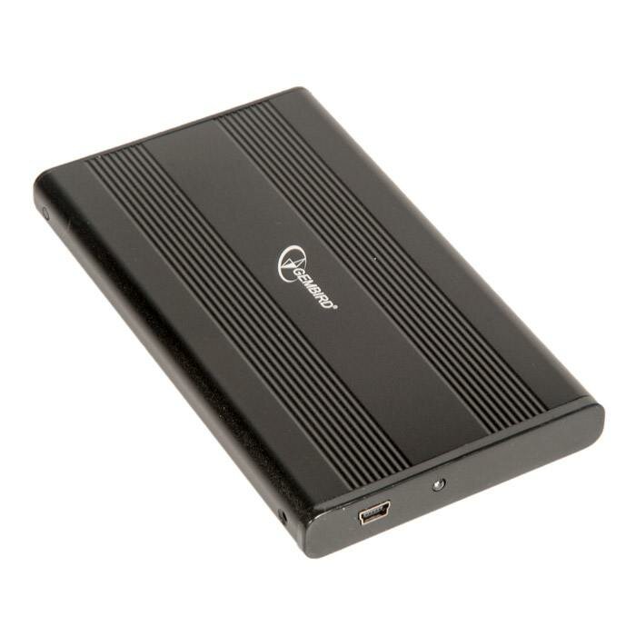 Внешний корпус 2.5" Gembird EE2-U2S-5-S, (HDD/SSD (DAS) black USB 2.0, SATA, металл, [accessories] EE2-U2S-5