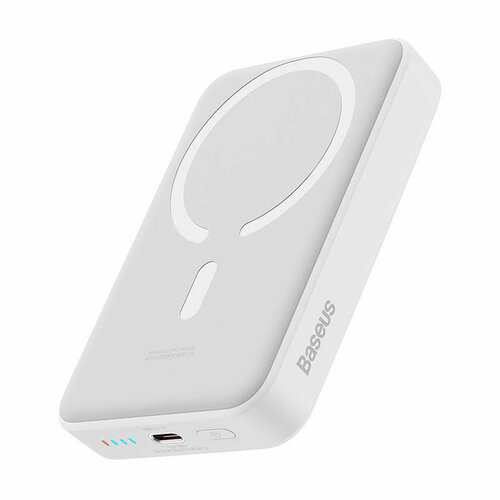 Внешний аккумулятор Baseus Magnetic Mini Wireless Fast Charge Power Bank 10000mAh 30W белый PPCX110202 549000₽