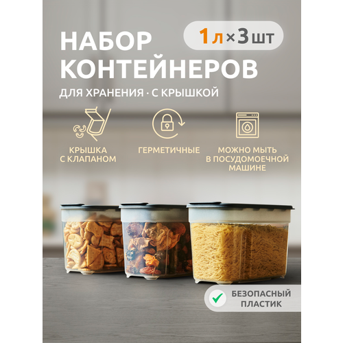 Набор контейнеров для сыпучих продуктов и еды Альт-Пласт АП 547