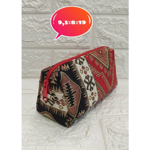 фото Косметичка 19х9.5, красный, черный нет бренда