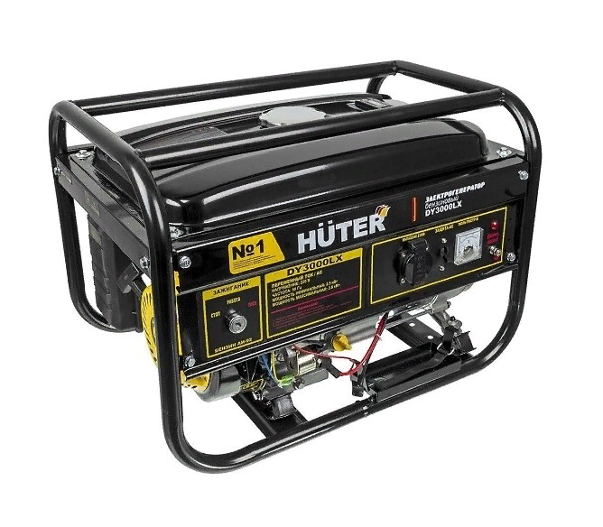 фото Бензиновый электрогенератор Huter DY3000LX с электростартером