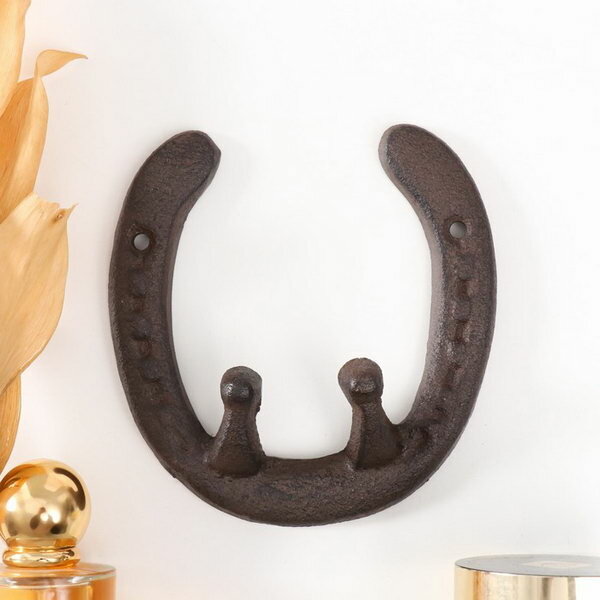 фото Крючки декоративные чугун "Подкова" 13х12.5х3.7 см
