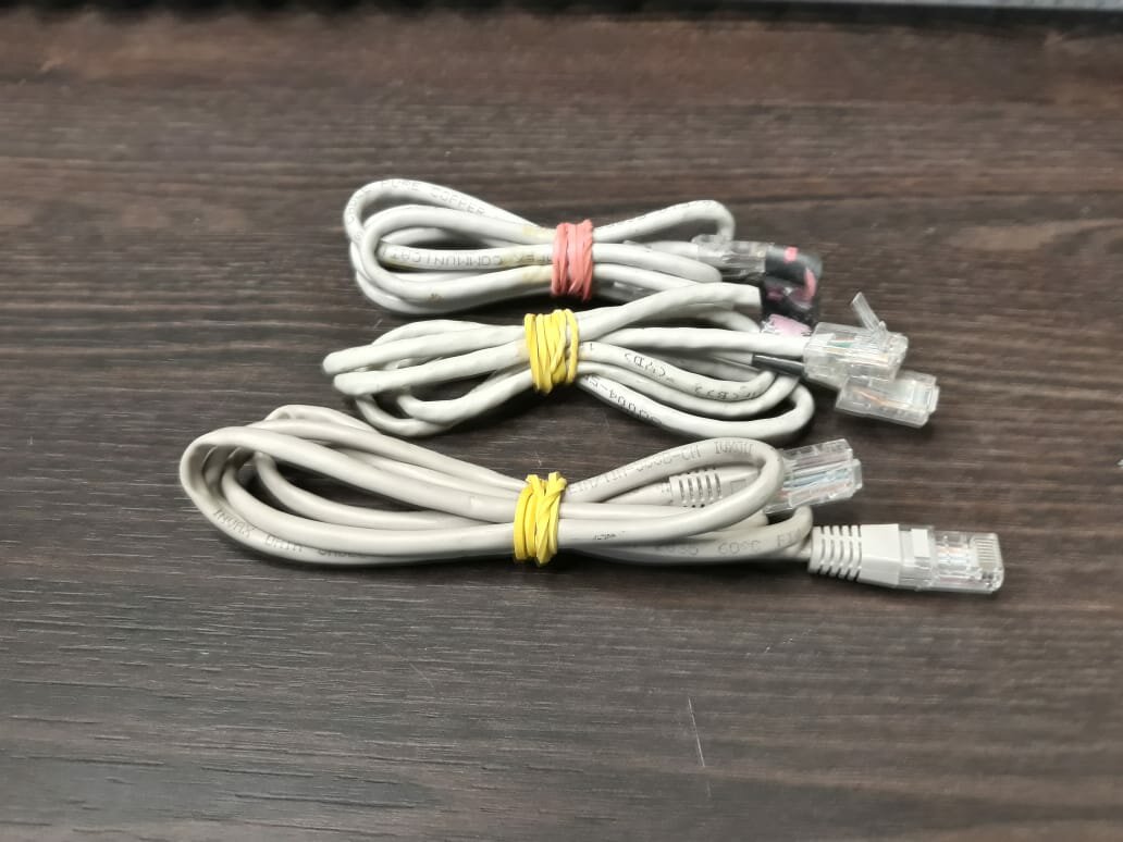 Интернет кабель / патч-корд RJ-45 (M) - RJ-45 (M) в ассортименте, 1 метр, 3шт