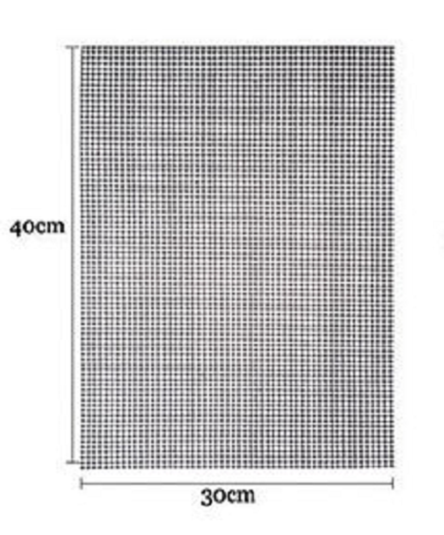 Тефлоновая антипригарная сетка для гриля и барбекю квадратная многоразовая коричневая