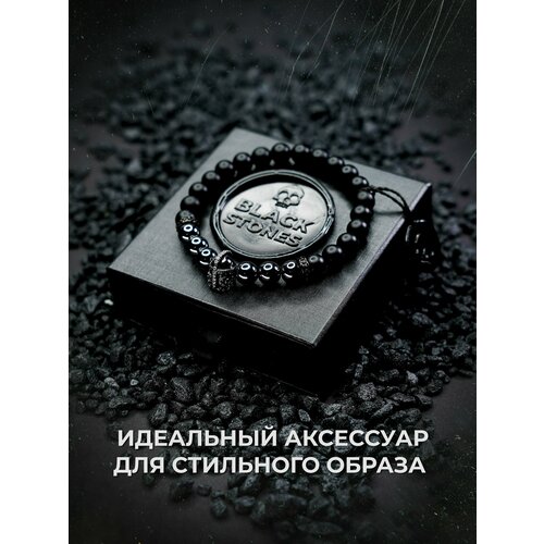 фото Браслет, 1 шт., черный, серебряный нет бренда