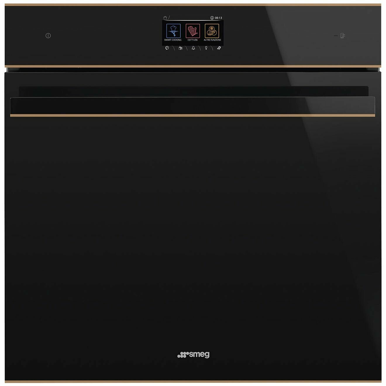 Многофункциональный духовой шкаф Smeg SOP6604S2PNR с функцией пара, сенсорный дисплей, пиролитическая очистка, 19 функций приготовления