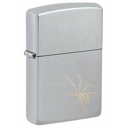 зажигалка кремниевая spider design с покрытием high polish chrome серебристая zippo 48767 Зажигалка кремниевая Spider Design с покрытием High Polish Chrome, серебристая, Zippo, 48767