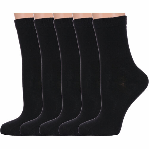 Носки PARA socks, 5 пар, размер 25, черный